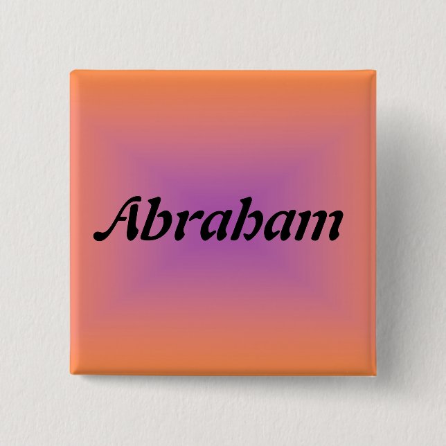 Badge Carré 5 Cm Bouton d'Abraham (Devant)