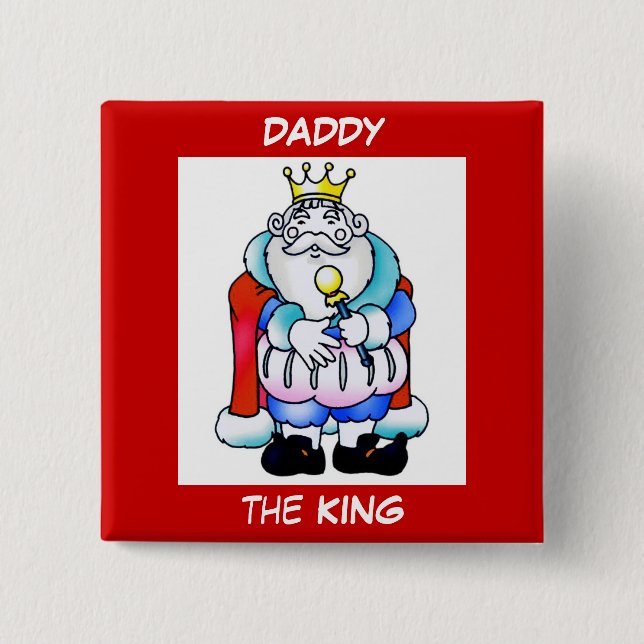 Badge Carré 5 Cm Bouton DADDY (Devant)