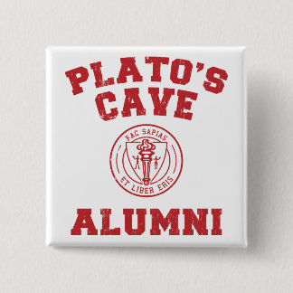 Badge Carré 5 Cm Bouton d'anciennes élèves de la caverne de Platon