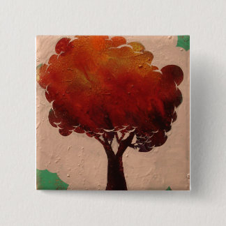 Badge Carré 5 Cm bouton d'arbre