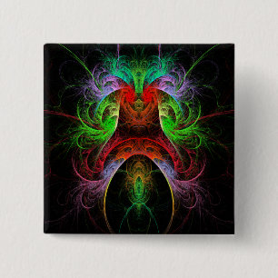 Badge Carré 5 Cm Bouton d'art Abstrait du Carnaval (carré)