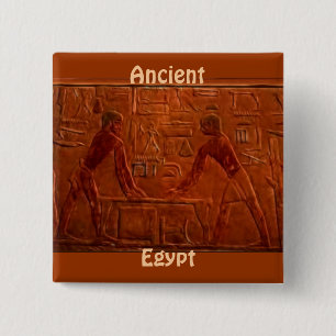 Badge Carré 5 Cm Bouton d'art des anciens Egyptiens à la Table de S