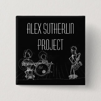 Badge Carré 5 Cm Bouton d'asp