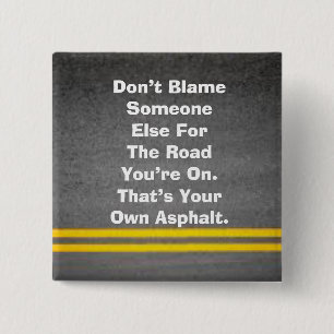 Badge Carré 5 Cm Bouton d'asphalte personnel