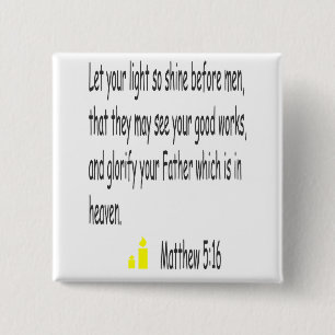 Badge Carré 5 Cm Bouton de 5h16 de Matthew