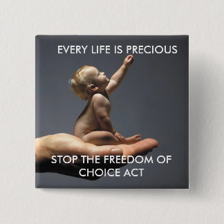 Badge Carré 5 Cm BOUTON de BabyinHand, la FOCA d'ARRÊT