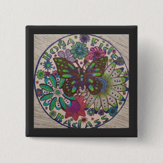 Badge Carré 5 Cm Bouton de badass Bona Fide