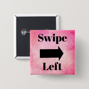 Badge Carré 5 Cm Bouton de balayage gauche