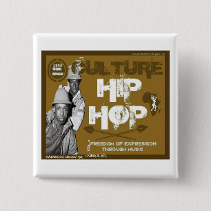 Badge Carré 5 Cm Bouton de Bboys de hip hop de culture