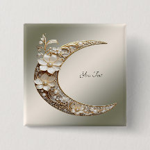 Bouton de cadre de lune croissant décoratif
