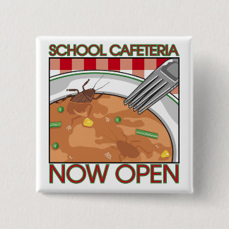 Badge Carré 5 Cm Bouton de cafétéria de l'école