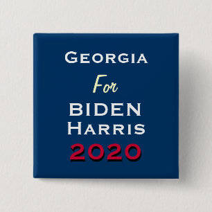 Badge Carré 5 Cm Bouton de campagne GEORGIA pour BIDEN HARRIS 2020