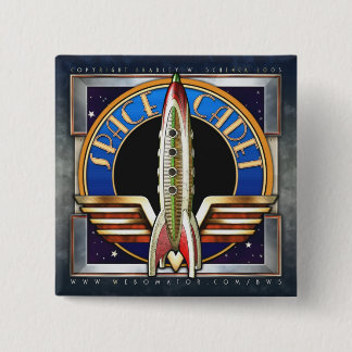 Badge Carré 5 Cm Bouton de carré de cadet de l'espace