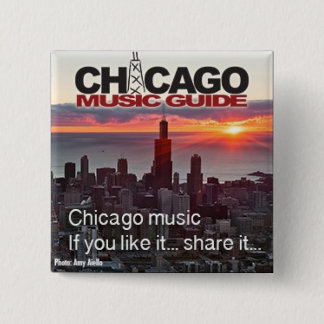 Badge Carré 5 Cm Bouton de carré de guide de musique de Chicago