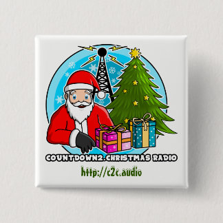 Badge Carré 5 Cm Bouton de carré de radio de Countdown2.Christmas