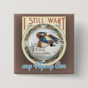 Badge Carré 5 Cm Bouton de carré de voiture de vol