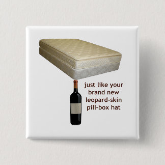Badge Carré 5 Cm Bouton de casquette de Pilule-Box de Léopard-Peau