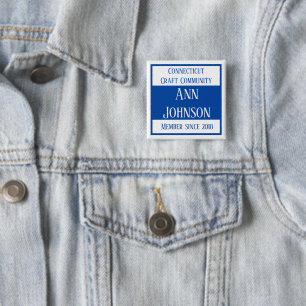 Badge Carré 5 Cm Bouton de ccc