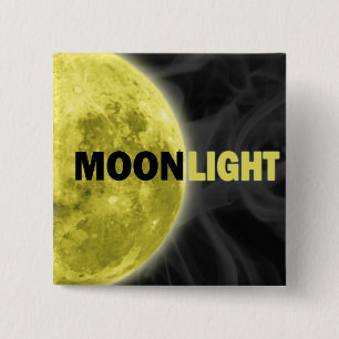 Badge Carré 5 Cm Bouton de clair de lune