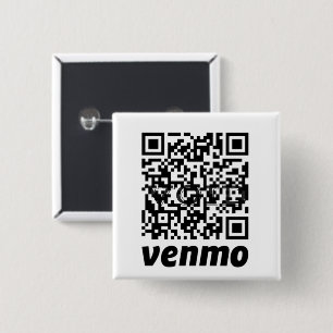 Badge Carré 5 Cm Bouton de code QR personnalisable