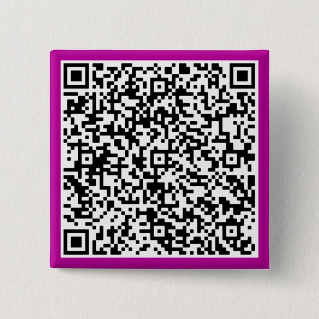 Badge Carré 5 Cm Bouton de code QR personnalisé (Devant)