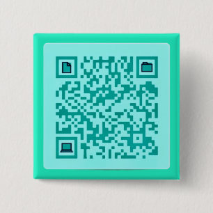 Badge Carré 5 Cm Bouton de code QR www.dieteticwellness.org