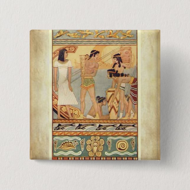 Badge Carré 5 Cm Bouton de COMMERÇANTS de MER (Devant)