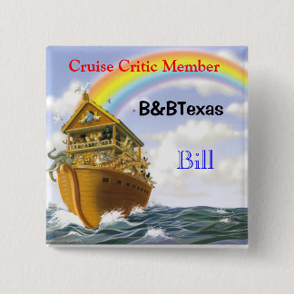 Badge Carré 5 Cm Bouton de croisière