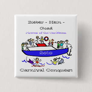 Badge Carré 5 Cm Bouton de croisière