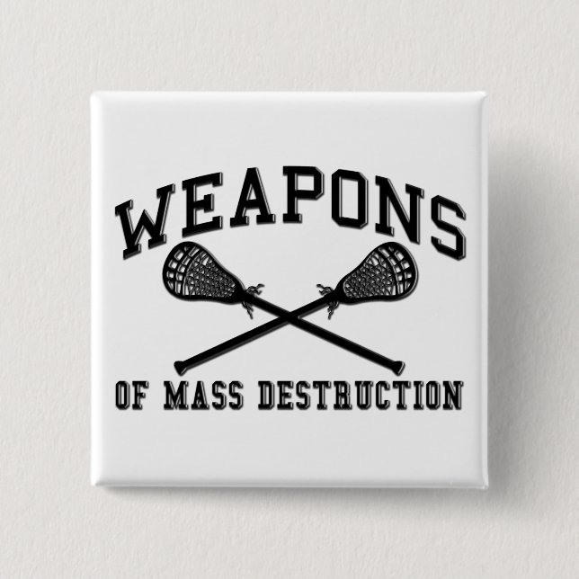Badge Carré 5 Cm Bouton de crosse Armes de destruction massive (Devant)