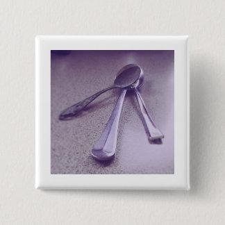 Badge Carré 5 Cm Bouton de cuillères