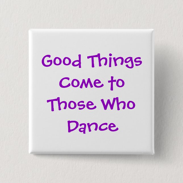 Badge Carré 5 Cm Bouton de danse (Devant)