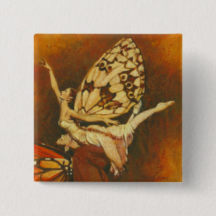 Badge Carré 5 Cm Bouton de danse des fées