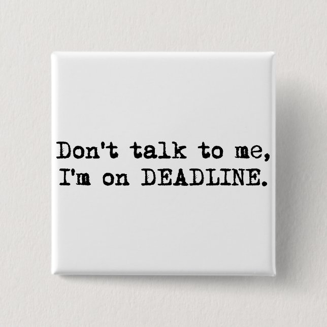 Badge Carré 5 Cm Bouton de date-butoir (Devant)