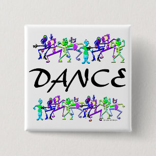Badge Carré 5 Cm Bouton de ~ de DANSE