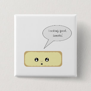 Badge Carré 5 Cm Bouton de Donut gratuit