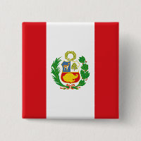 Bouton de drapeau d'état du Pérou