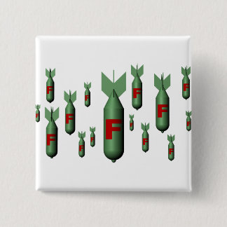 Badge Carré 5 Cm Bouton de F-Bombe