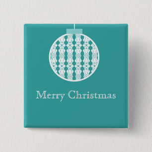 Badge Carré 5 Cm Bouton de fermeture de l'ornement Art Déco, Turquo