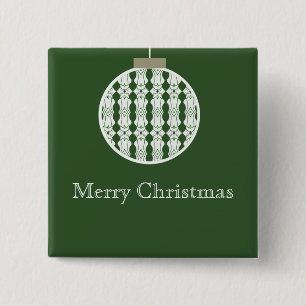 Badge Carré 5 Cm Bouton de fermeture de l'ornement Art Déco, Vert H