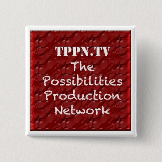 Badge Carré 5 Cm Bouton de fonctionnaire de TPPN.TV (Devant)