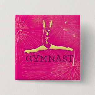 Badge Carré 5 Cm Bouton de gymnaste