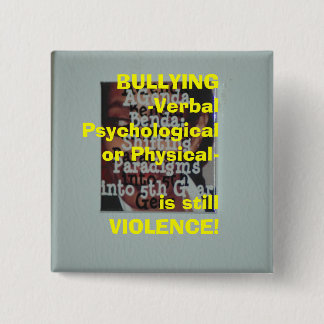 Badge Carré 5 Cm Bouton   de INTIMIDATION