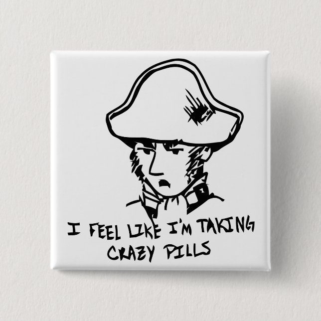 Badge Carré 5 Cm Bouton de Javert (Devant)