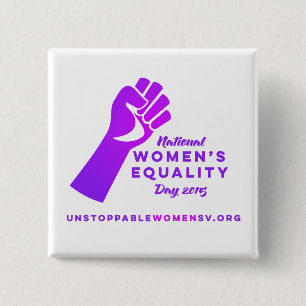 Badge Carré 5 Cm Bouton de jour de l'égalité des femmes nationale