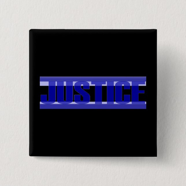 Badge Carré 5 Cm Bouton de justice (Devant)