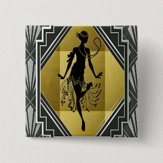 Badge Carré 5 Cm bouton de la fille du filtre