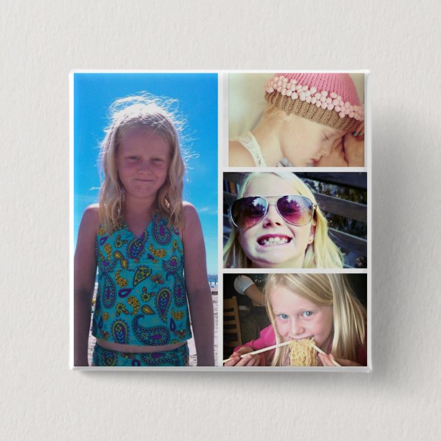 Badge Carré 5 Cm Bouton de la photo de Kaitin (Devant)