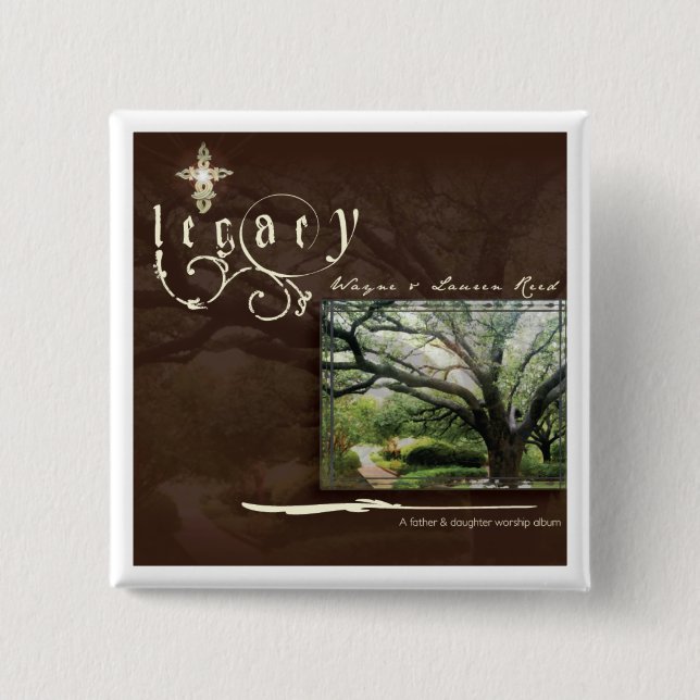 Badge Carré 5 Cm Bouton de legs (Devant)