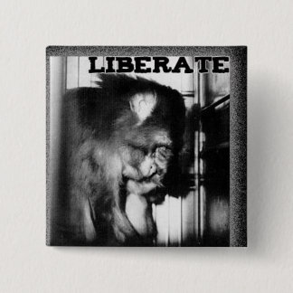 Badge Carré 5 Cm Bouton de liberté de primat
